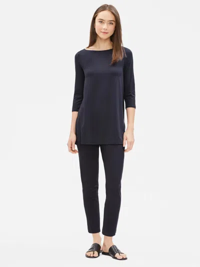 Eileen Fisher Tencel Jersey Tunic In Blue