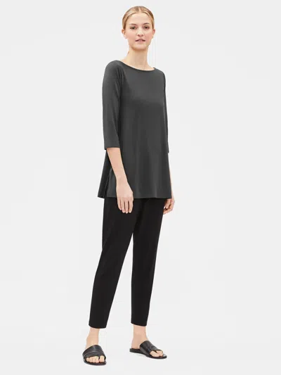 Eileen Fisher Tencel Jersey Tunic In Black