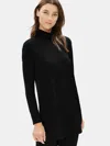 Eileen Fisher Tencel Jersey Turtleneck Tunic In Black