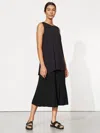 Eileen Fisher Tencel Jersey Wide-leg Culotte Pant In Black
