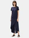 Eileen Fisher Tencel Jersey Wide-leg Wrap Pant In Blue