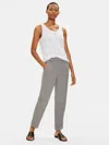 Eileen Fisher Tencel Linen Slouchy Pant In Gray