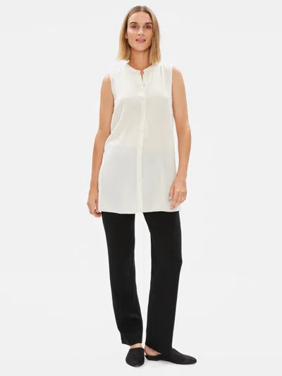 Eileen Fisher Tencel Ponte Straight Pant In Black