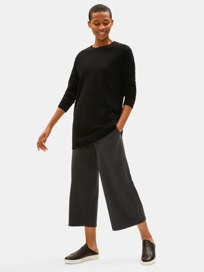 Eileen Fisher Tencel Stretch Jersey Straight Cropped Pant In Gray