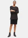 Eileen Fisher Tencel Stretch Rib Pencil Skirt In Black