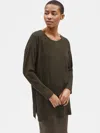 Eileen Fisher Tencel Stretch Rib Tunic In Green