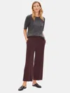 Eileen Fisher Tencel Stretch Terry Straight Ankle Pant In Purple