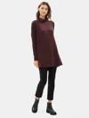 Eileen Fisher Tencel Stretch Terry Turtleneck Tunic In Purple