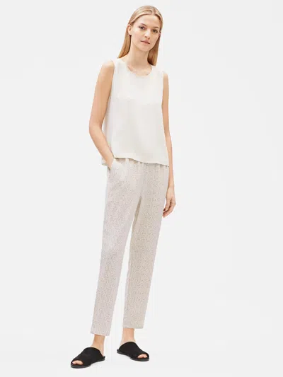 Eileen Fisher Tencel Viscose Morse Code Slouchy Pant In Brown