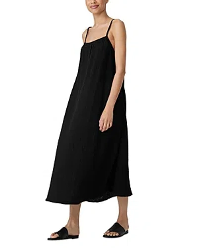 Eileen Fisher Textured Camisole Dress In Black