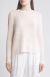 EILEEN FISHER TEXTURED CREWNECK ORGANIC LINEN & COTTON SWEATER