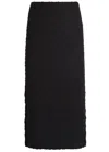 Eileen Fisher Textured Fine-knit Midi Skirt In Black