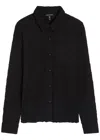Eileen Fisher Women's Classic Collar Shirt In Black