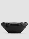 Eileen Fisher Textured Italian Leather Belt Bag In Black