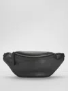 Eileen Fisher Textured Italian Leather Belt Bag In Black