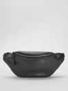 Eileen Fisher Textured Italian Leather Belt Bag In Black