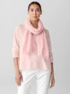 Eileen Fisher Textured Linen Blend Scarf In Pink
