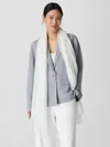 Eileen Fisher Textured Maltinto Silk Scarf In White
