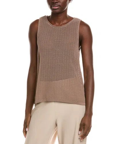 Eileen Fisher Textured Sweater Tank In Brown