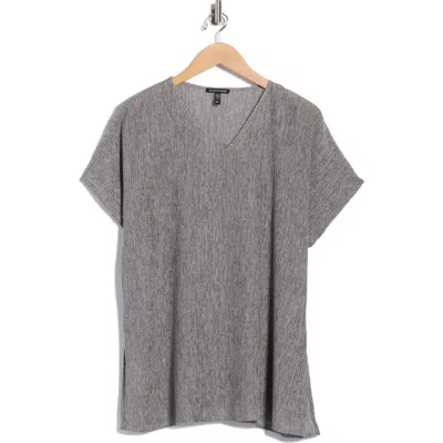 EILEEN FISHER EILEEN FISHER TEXTURED V-NECK TUNIC TOP