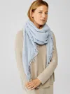 Eileen Fisher Textured Wool Gauze Scarf In Gray