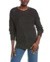 Eileen Fisher Textured Wool Sweater In Black