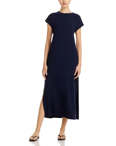 Eileen Fisher Tie Back Maxi Dress In Blue