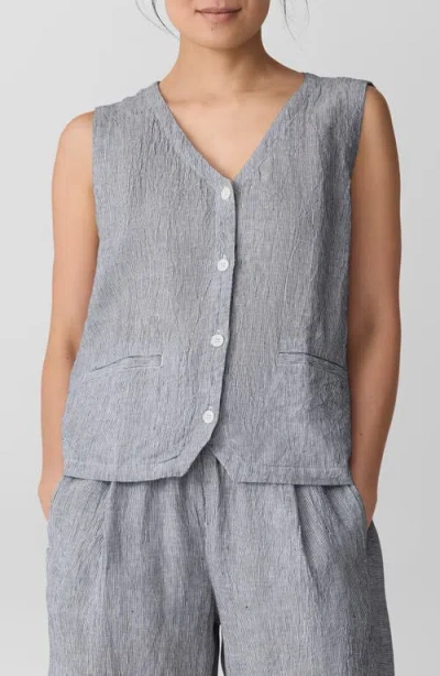 Eileen Fisher Tie Back Organic Linen Vest