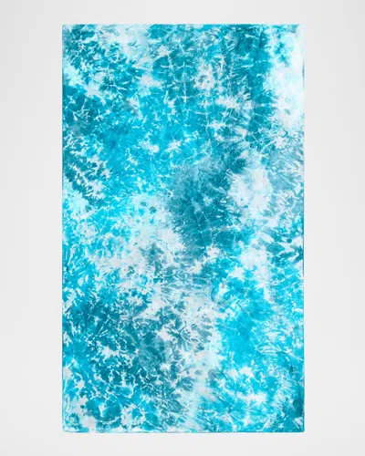 Eileen Fisher Tie-dye Silk Scarf In Green