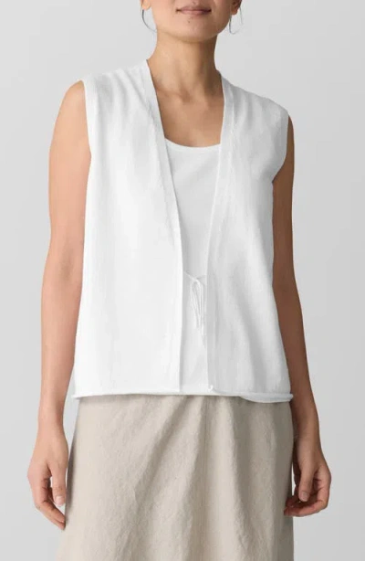 Eileen Fisher Organic Linen-cotton Knit Vest