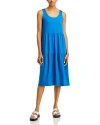 Eileen Fisher Racerback Jersey Tank Dress In Marine