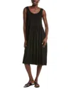 Eileen Fisher Tiered Jersey Tank Dress In Black