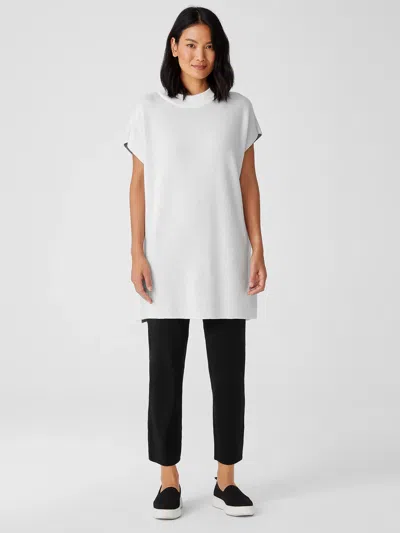 Eileen Fisher Traceable Cotton Jersey High-waisted Pant In Black