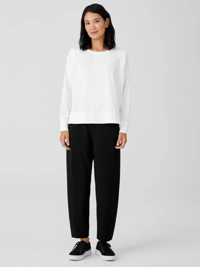 Eileen Fisher Traceable Cotton Jersey Lantern Pant In Black