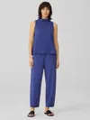 Eileen Fisher Traceable Cotton Jersey Lantern Pant In Blue