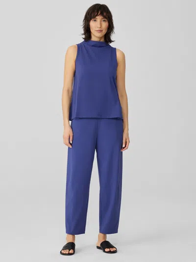 Eileen Fisher Traceable Cotton Jersey Lantern Pant In Blue