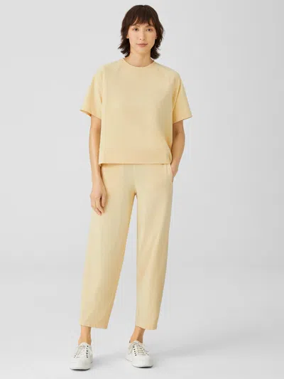 Eileen Fisher Traceable Cotton Jersey Lantern Pant In Yellow