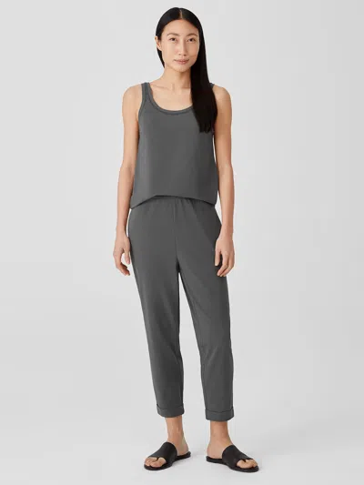 Eileen Fisher Traceable Cotton Jersey Pant In Gray