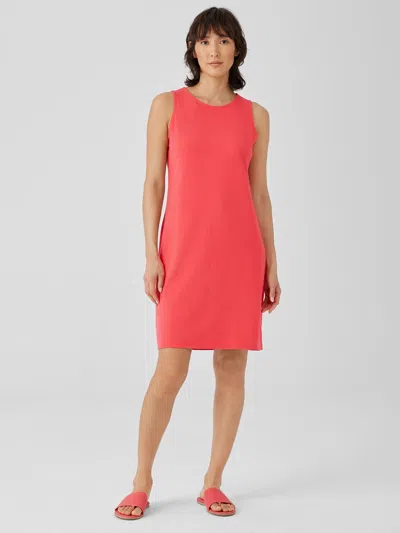 Eileen Fisher Traceable Cotton Jersey Tank Dress In Green