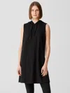 Eileen Fisher Traceable Organic Cotton Jersey Hooded Dress In Black