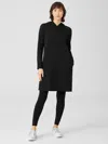 Eileen Fisher Traceable Organic Cotton Jersey Hooded Dress In Black