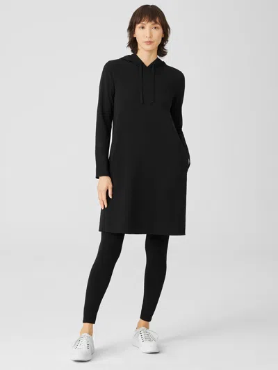 EILEEN FISHER TRACEABLE ORGANIC COTTON JERSEY HOODED DRESS