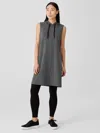 Eileen Fisher Traceable Organic Cotton Jersey Hooded Dress In Gray