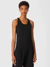 Eileen Fisher Traceable Organic Cotton Jersey Racer-back Tank In Black