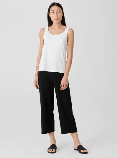 Eileen Fisher Traceable Organic Cotton Jersey Straight Pant In Black
