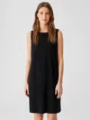 Eileen Fisher Traceable Organic Cotton Jersey Tank Dress In Black