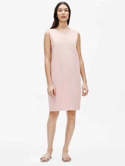 Eileen Fisher Traceable Organic Cotton Stretch Lantern Dress In Pink