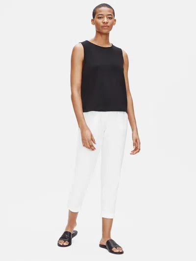 Eileen Fisher Traceable Organic Cotton Tapered Pant In Multi