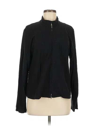 Pre-owned Eileen Fisher Track Jacket In Black