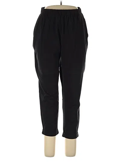 Pre-owned Eileen Fisher Track Pants In Black